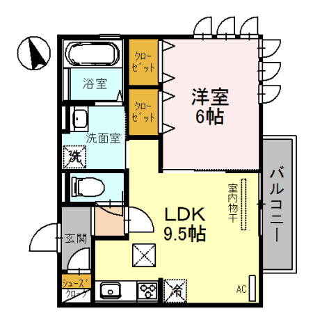 姫路市北今宿のアパートの間取り