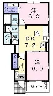 大和市深見のアパートの間取り