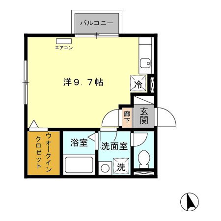 薩摩川内市平佐町のアパートの間取り