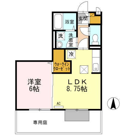 橿原市兵部町のアパートの間取り