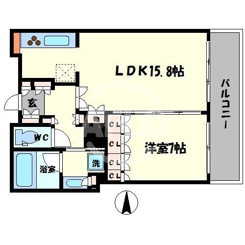 The Kitahama　ザ・北浜タワーの間取り