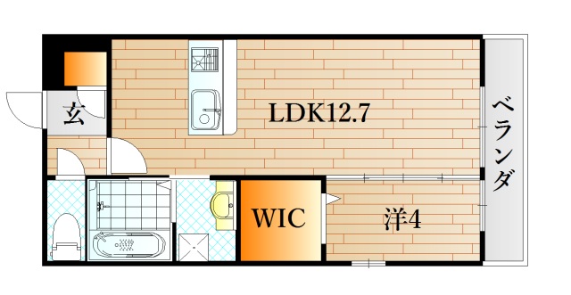 下関市秋根西町のアパートの間取り