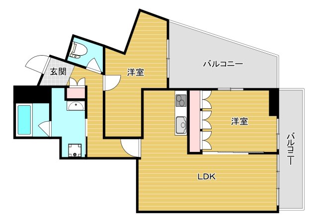 リブウッド大阪城の間取り