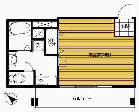 小田原市栄町のマンションの間取り