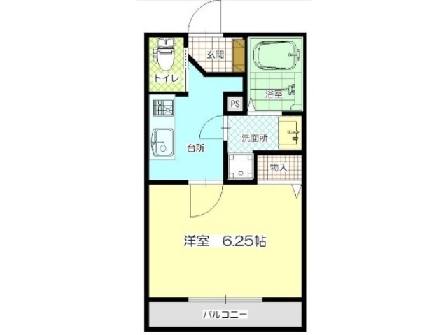 堺市西区浜寺諏訪森町東のアパートの間取り