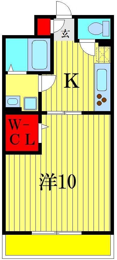 柏市中十余二のアパートの間取り