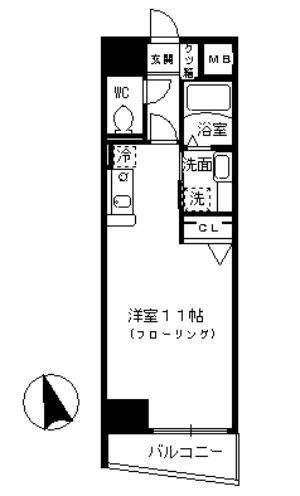 大東市灰塚のマンションの間取り