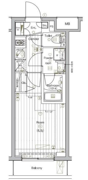 【品川区西品川のマンションの間取り】