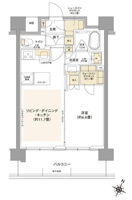 北区赤羽南のマンションの間取り