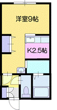 札幌市白石区本通のアパートの間取り