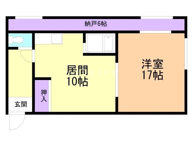 札幌市西区八軒二条東のマンションの間取り