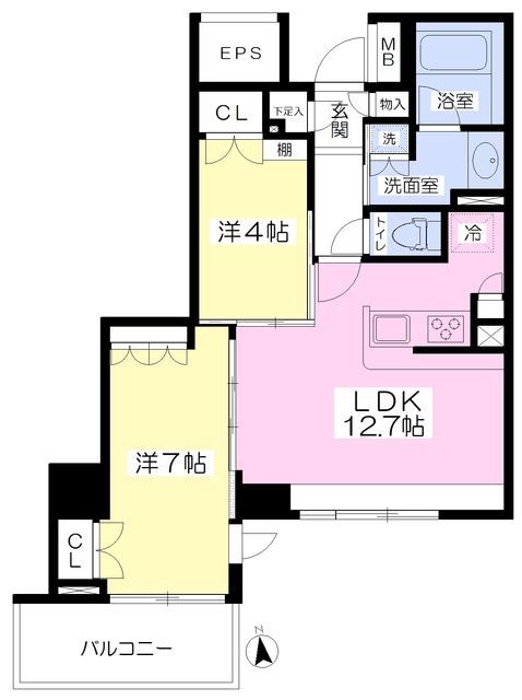 フォルム四谷外苑東の間取り