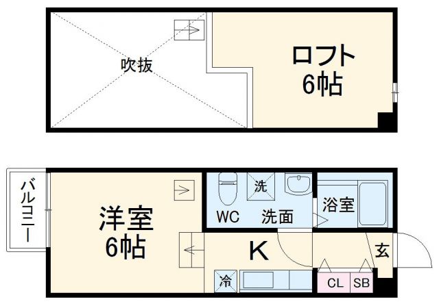 船橋市新高根のアパートの間取り