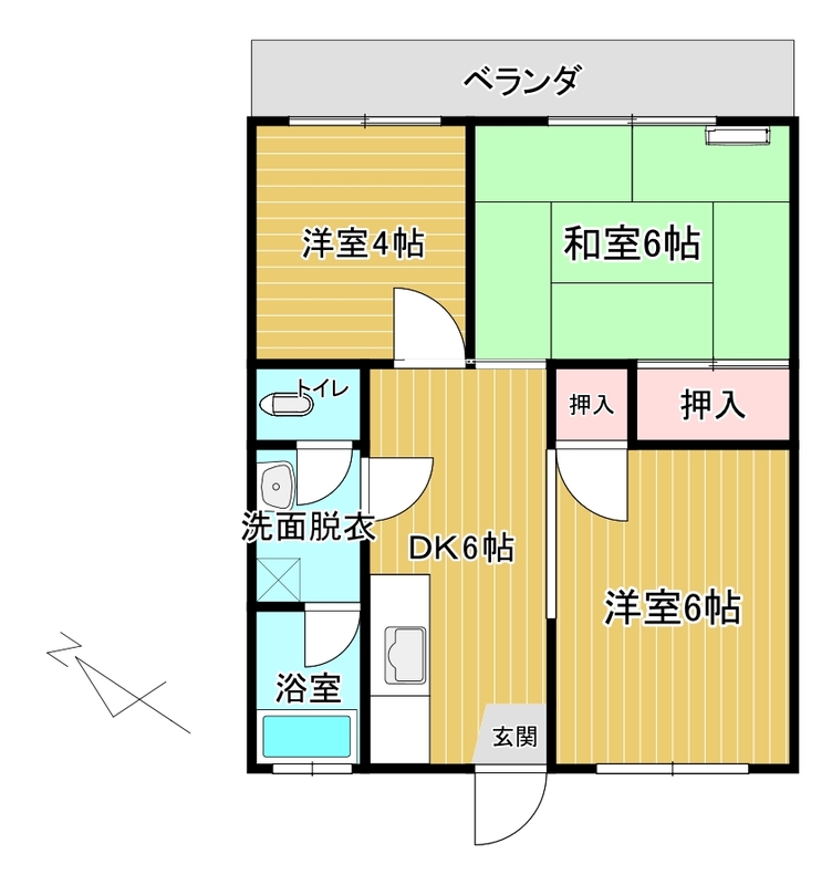 丸万マンションの間取り