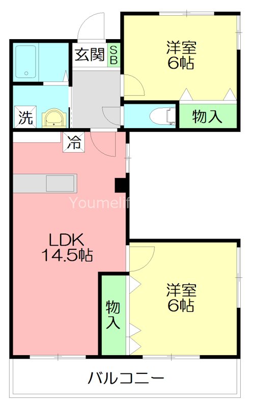 横浜市戸塚区鳥が丘のマンションの間取り