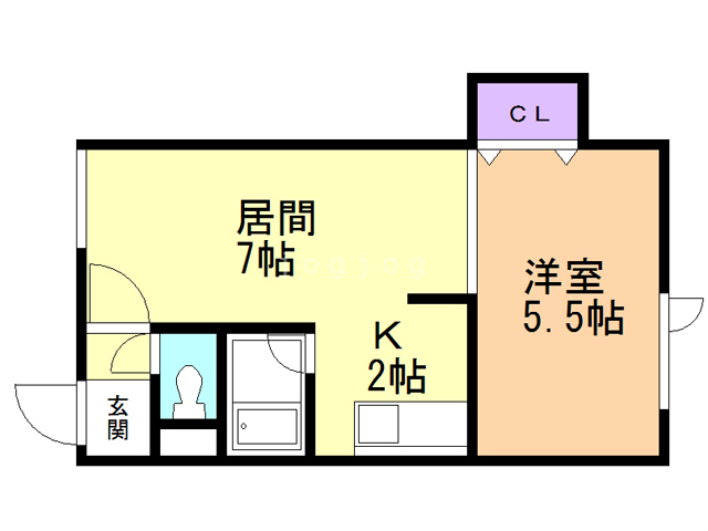 札幌市豊平区西岡四条のマンションの間取り