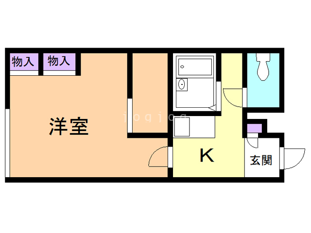 レオパレスパティオ近文Ａの間取り