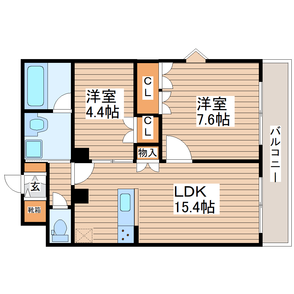 CINZA若林の間取り