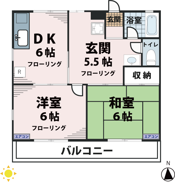 コーポブランカの間取り