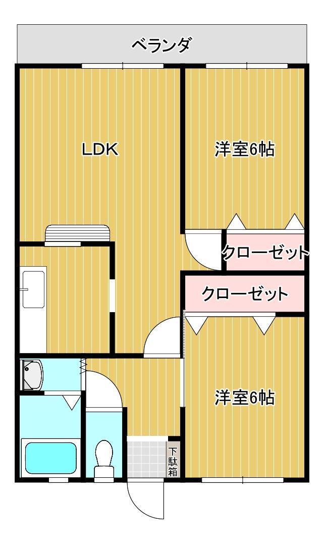 スカイコート大石町No.１(大字荏隈304の間取り