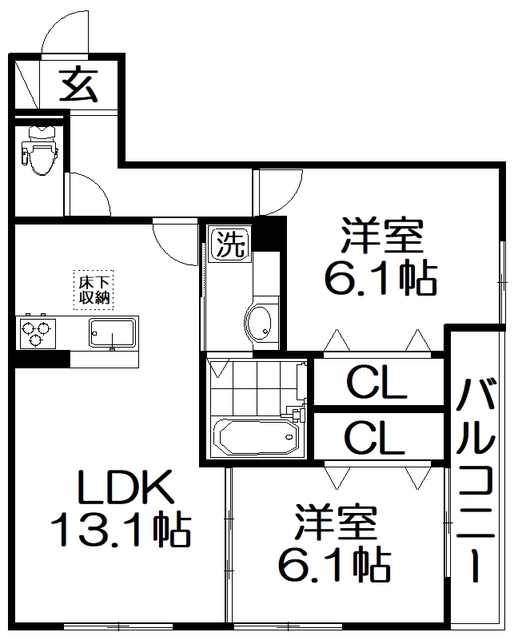 【CASA　SEONの間取り】