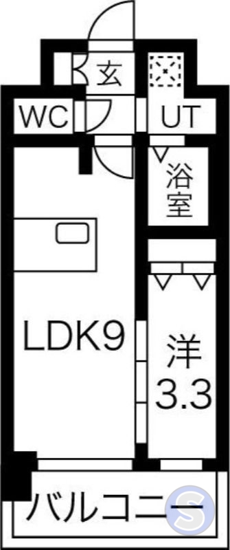 京都市右京区西院西寿町のマンションの間取り