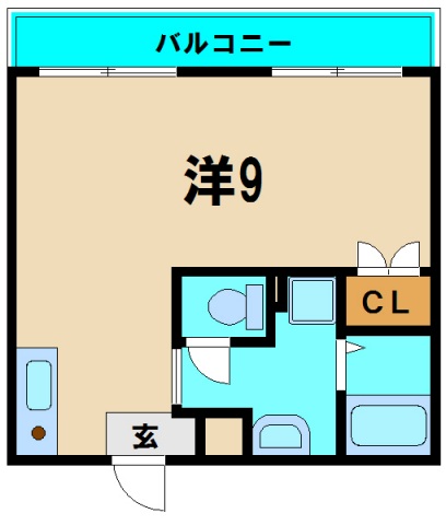 大阪市東住吉区矢田のマンションの間取り