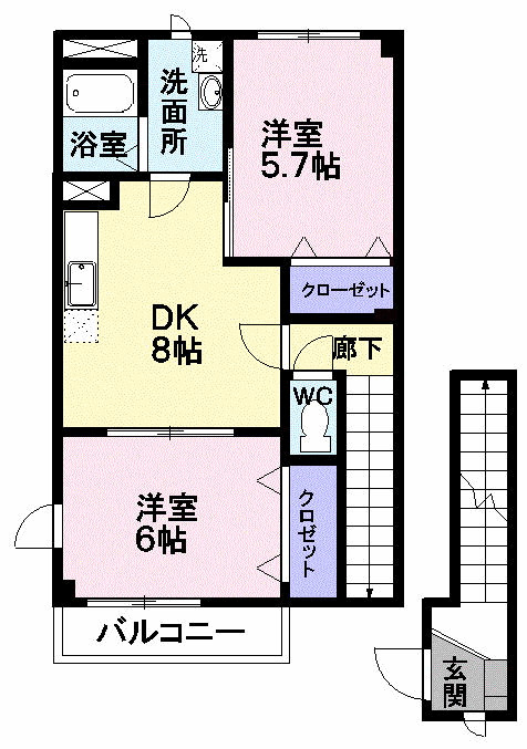 グラン・パステークＩの間取り