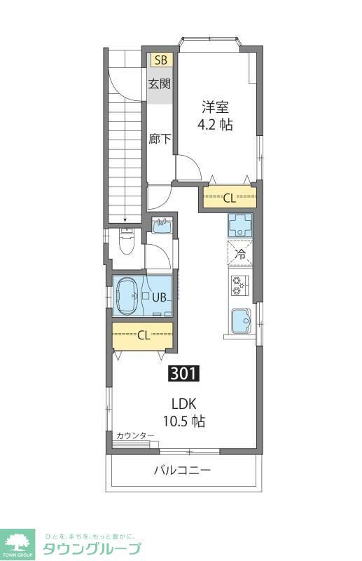 川崎市中原区上新城のマンションの間取り