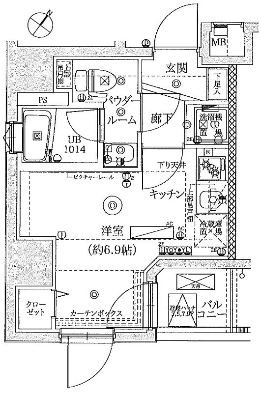 レーヴ横浜蒔田フェルクルールの間取り