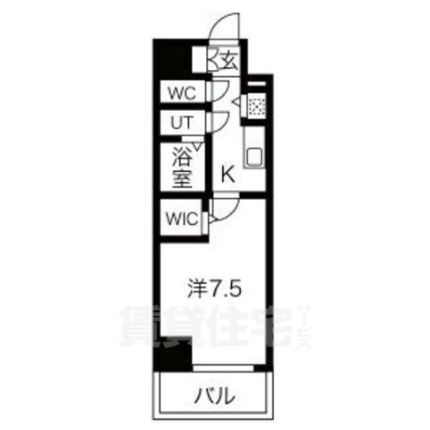 名古屋市中区富士見町のマンションの間取り