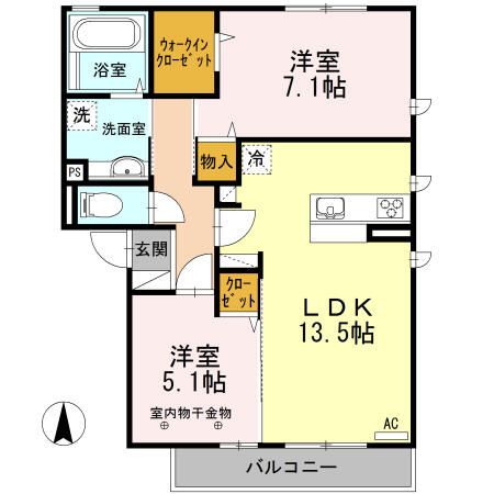 サンフラワー広田　Ａの間取り