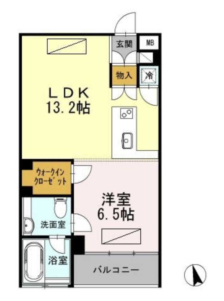 カスタリア目黒長者丸の間取り写真