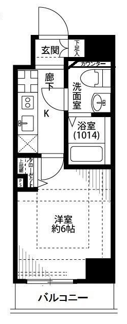 ＪＲ常磐線 亀有駅 徒歩7分 9階建 築20年の間取り写真