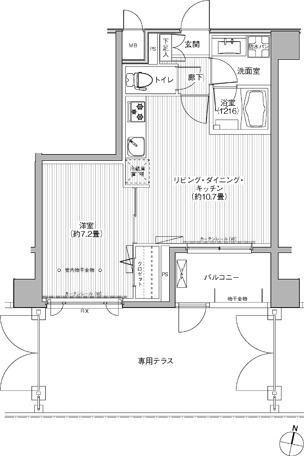アンソレイエ飯田橋の間取り写真