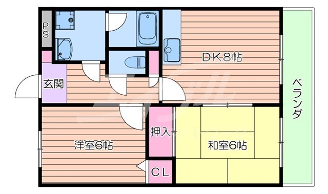 プランドール千里丘の間取り写真