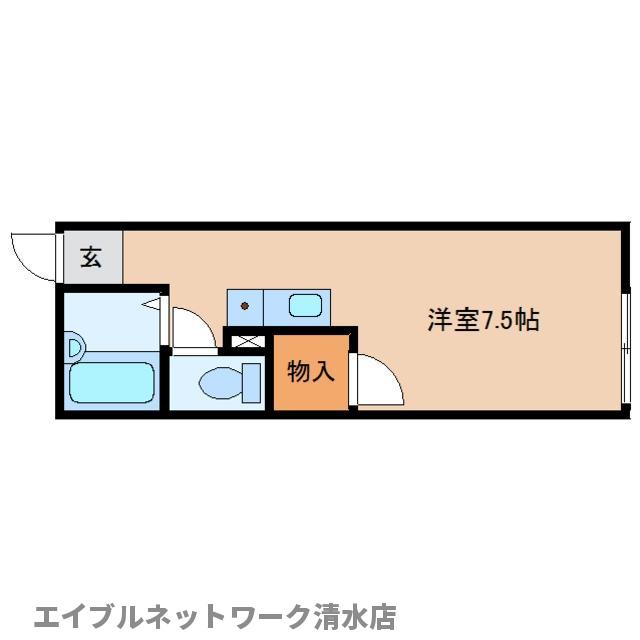 静岡市清水区駒越中のアパートの間取り