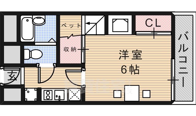 茨木市白川のアパートの間取り