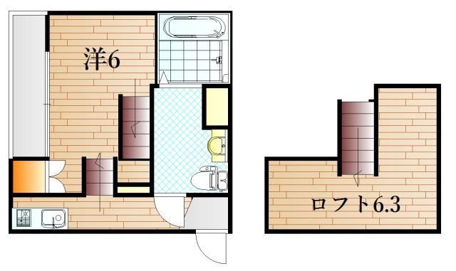 下関市一の宮町のアパートの間取り