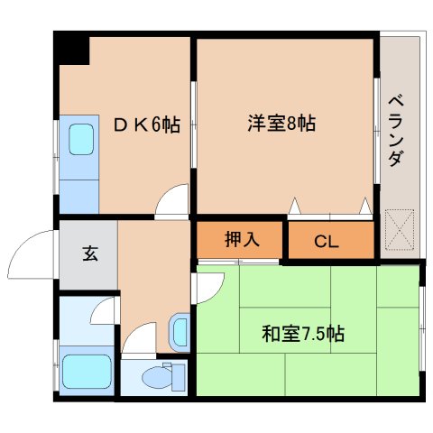 ハイツ平沼の間取り