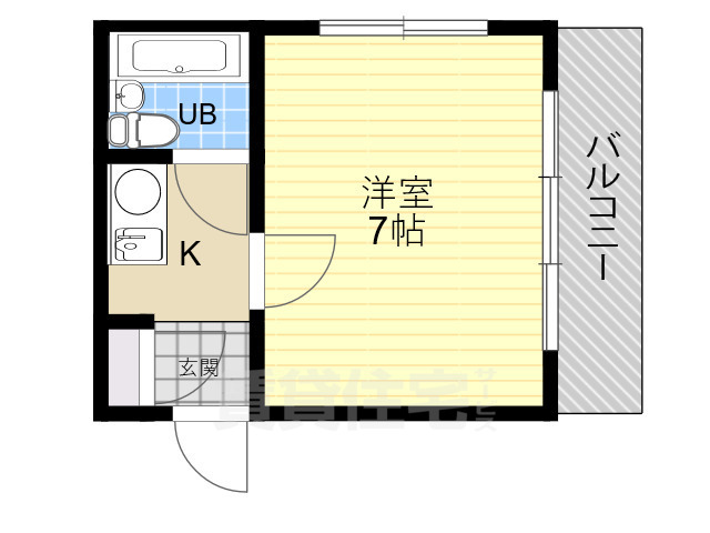 大阪市平野区加美鞍作のマンションの間取り