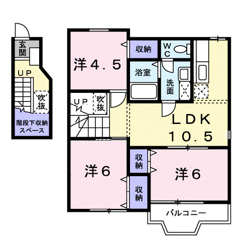 姫路市御立中のアパートの間取り