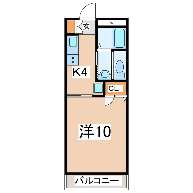 郡山市字城清水のマンションの間取り