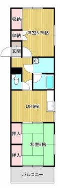 姫路市五軒邸のマンションの間取り