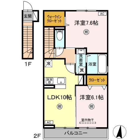 仮）D-room横手3丁目　B棟の間取り