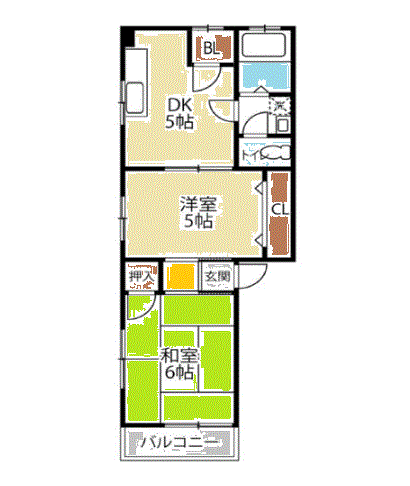 大阪市此花区春日出北のマンションの間取り