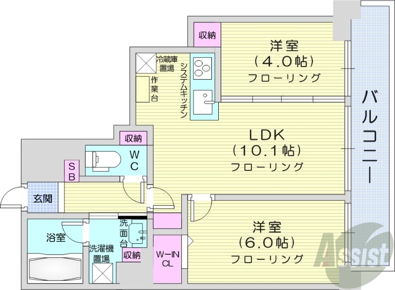 ラ・クラッセ札幌シティフロントの間取り