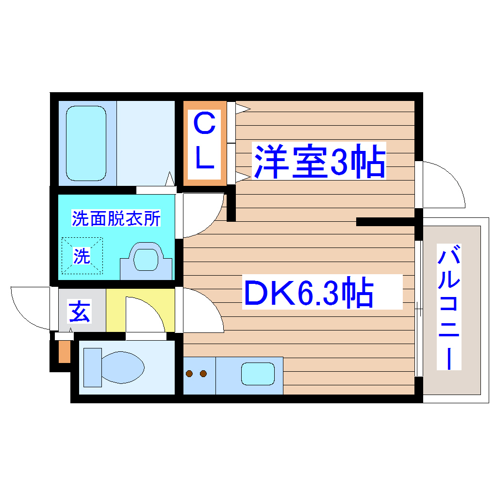 【メリディアンなないろの里 弐番館の間取り】