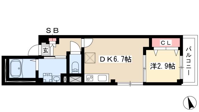 エテルノ幅下の間取り