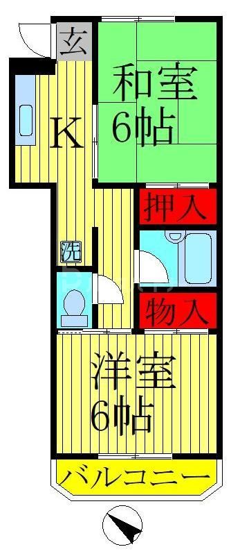 松戸市仲井町のマンションの間取り